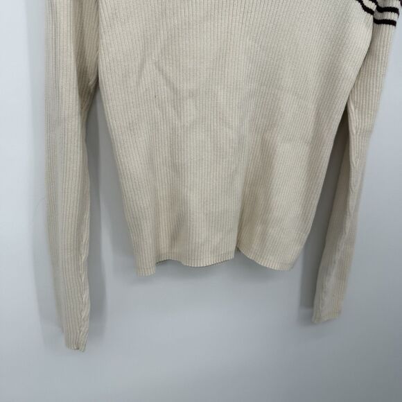 Ralph Lauren Polo Jeans Co Beige & Brown Sweater Top Size Medium Y2k - Picture 3 of 10